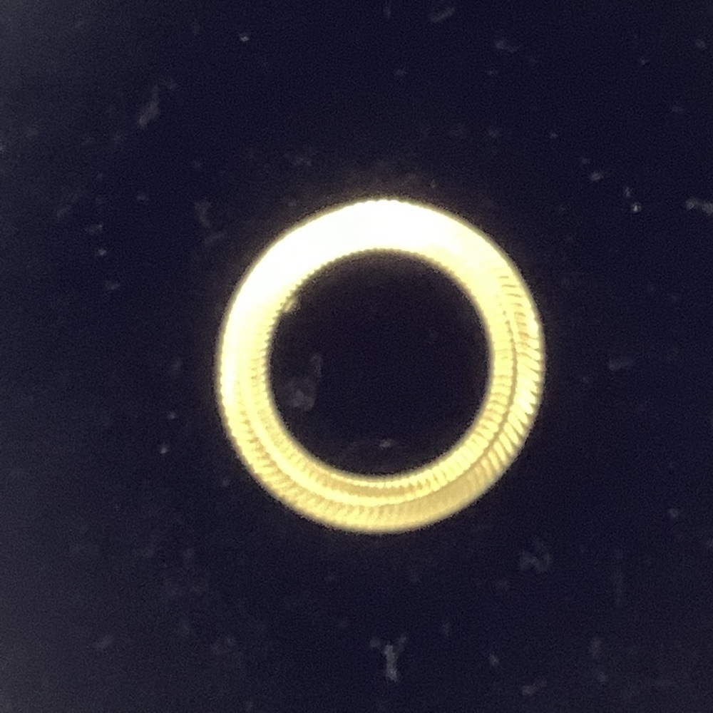 Gold-tone Patterned Circle Pin - Picture 4 of 7